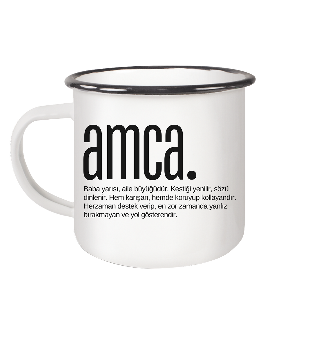 amca. - Emaille Tasse (Black)