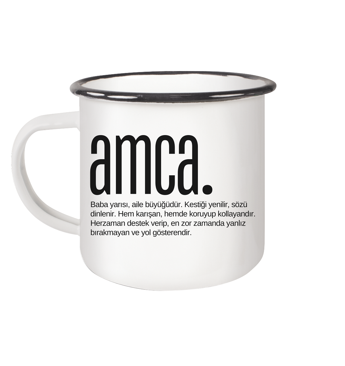 amca. - Emaille Tasse (Black)