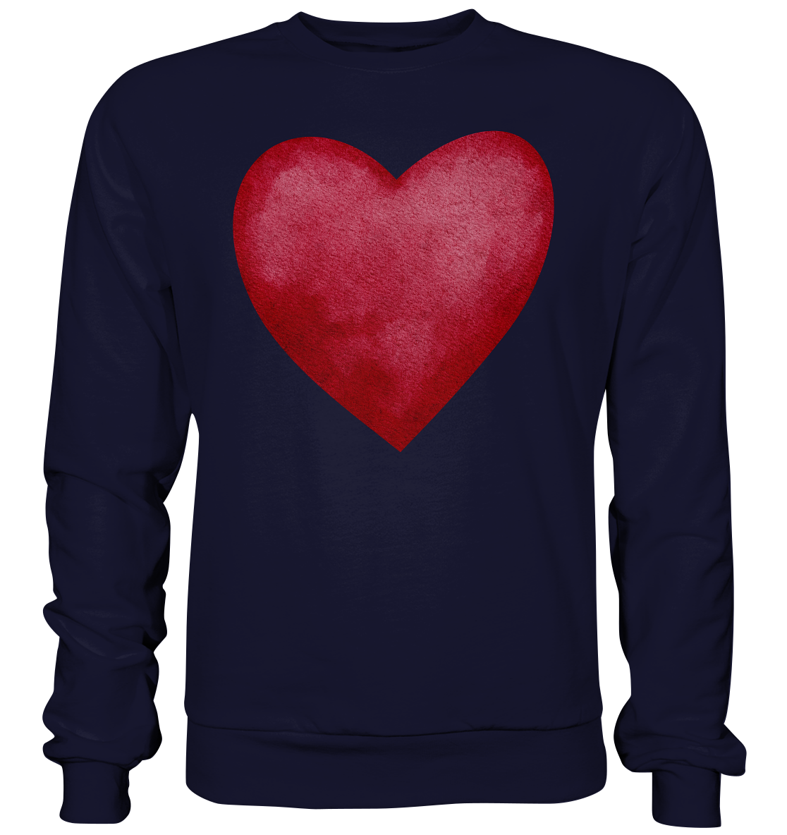 Watercolor red heart - Basic Sweatshirt