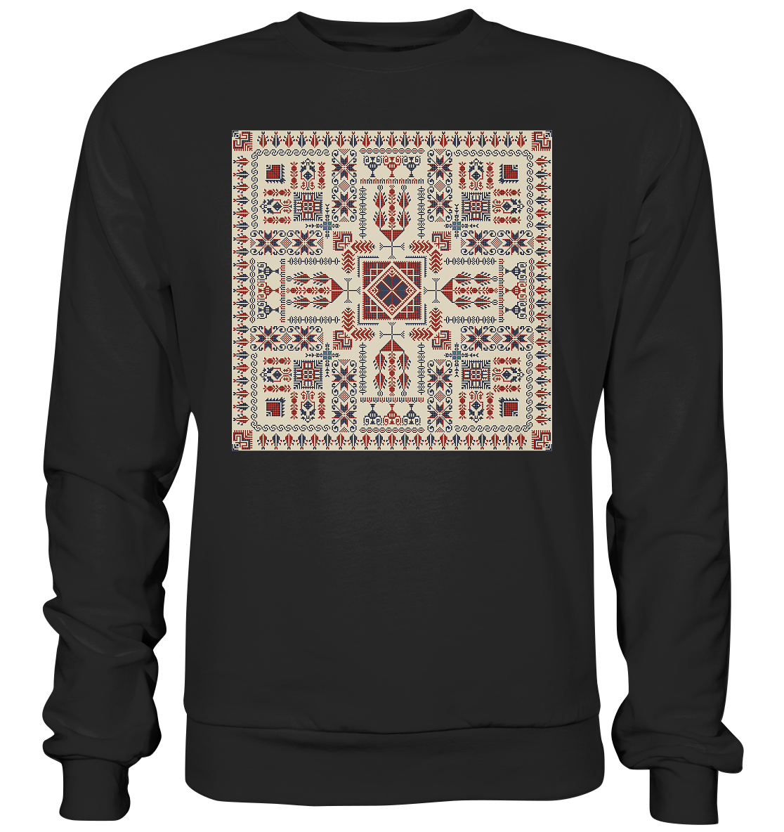 Red and Blue Pattern - Basic Sweatshirt