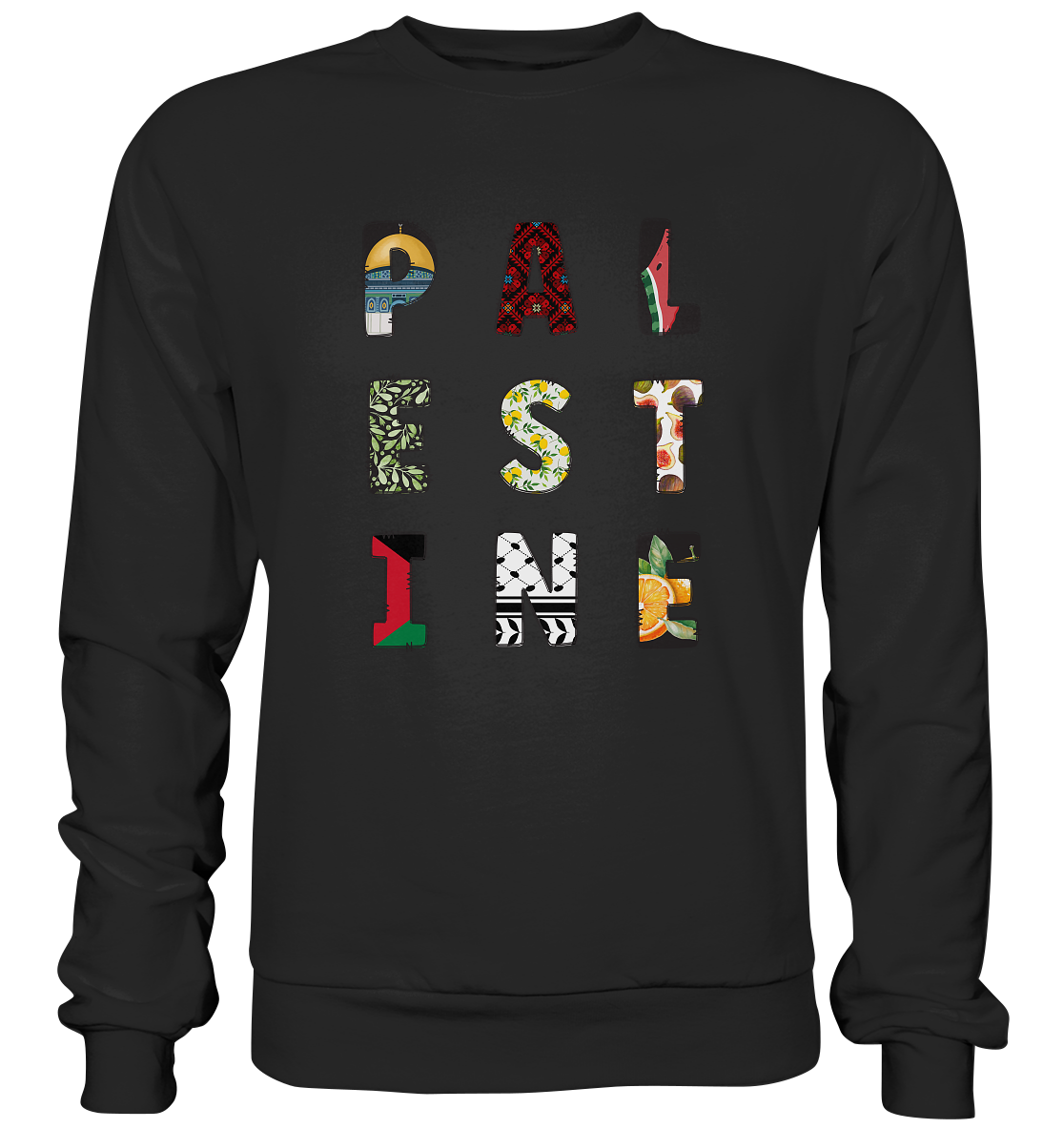 Palestine single letters - Basic Sweatshirt