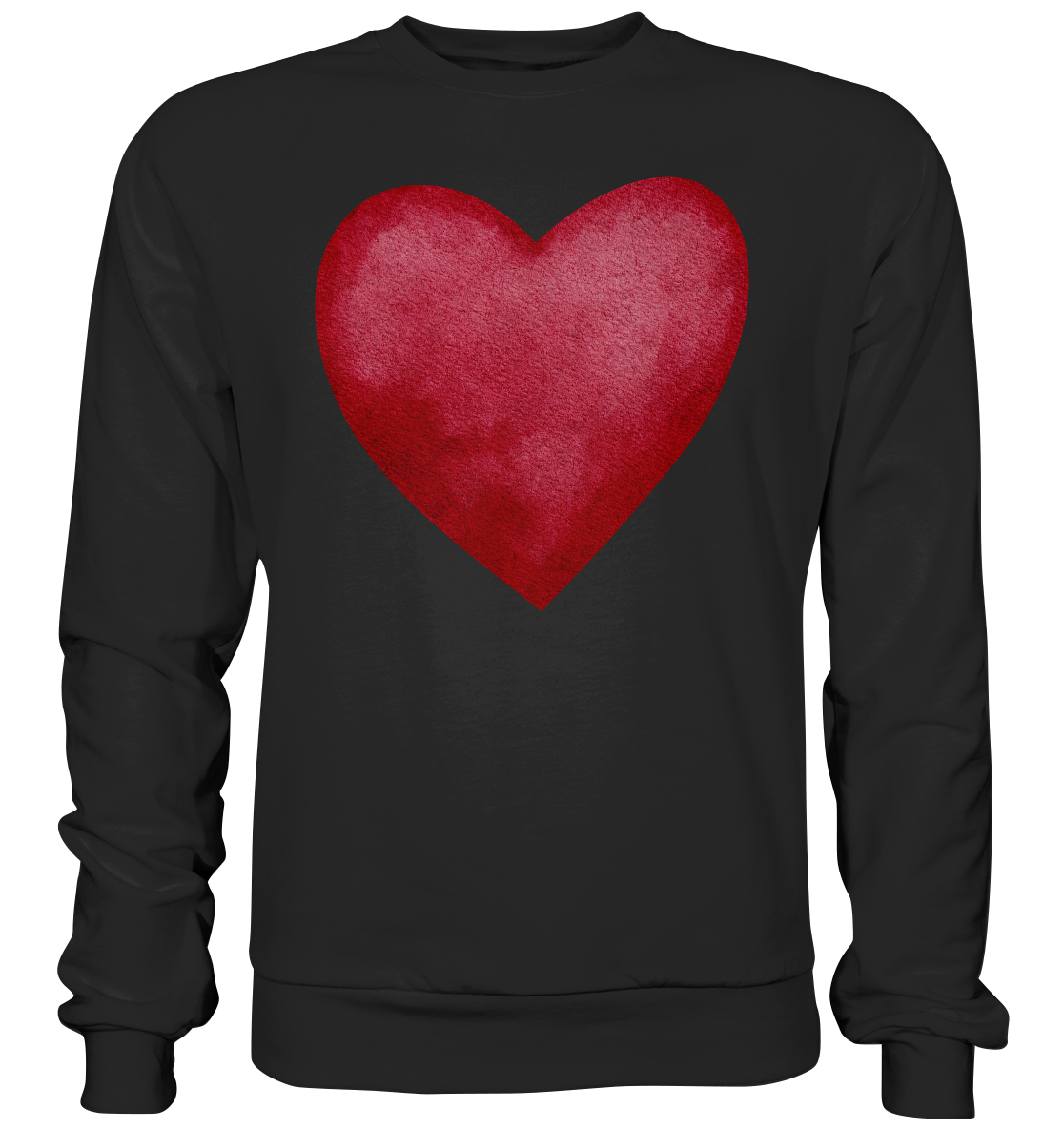 Watercolor red heart - Basic Sweatshirt