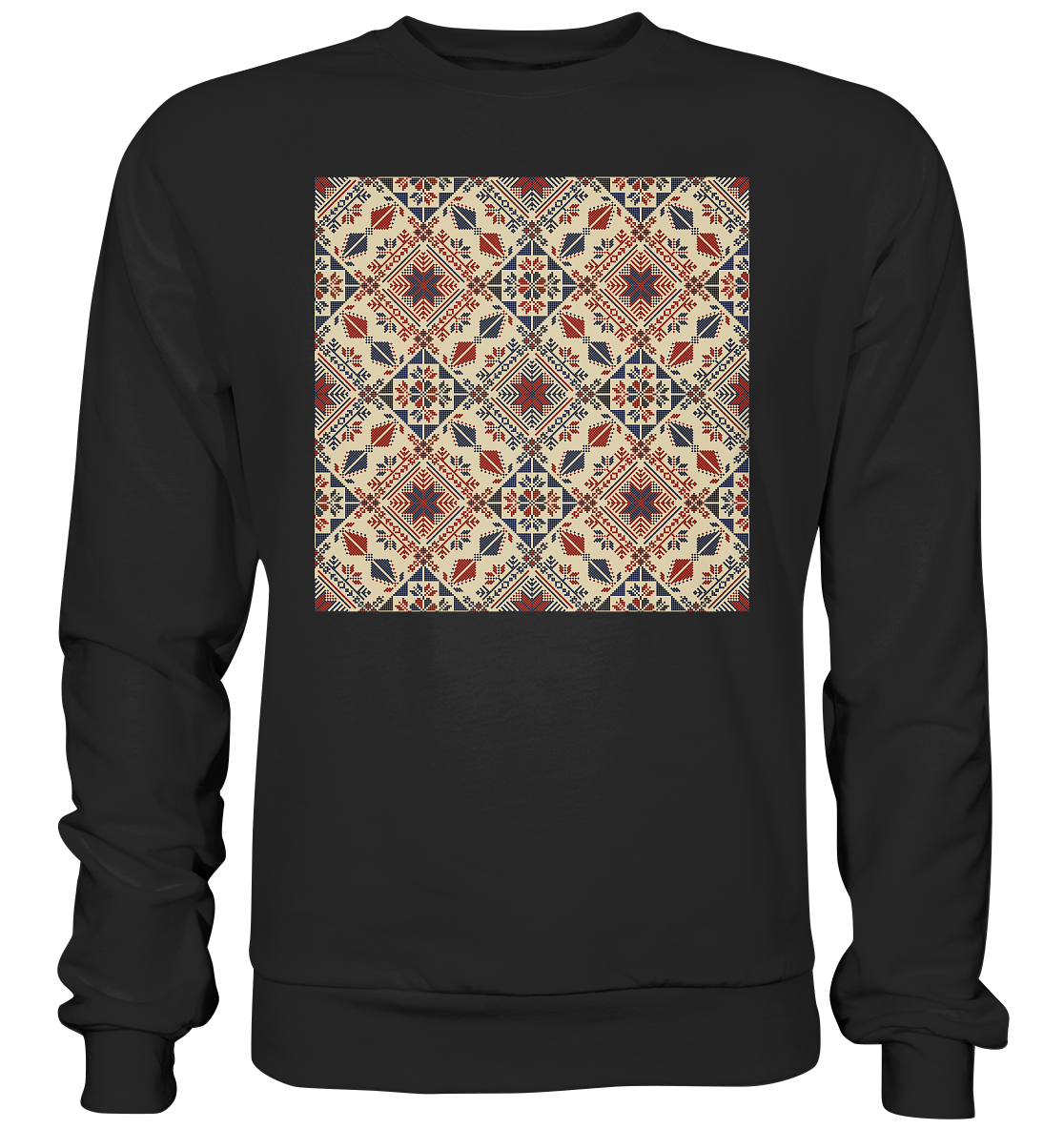 Red and Blue Circle Pattern - Basic Sweatshirt
