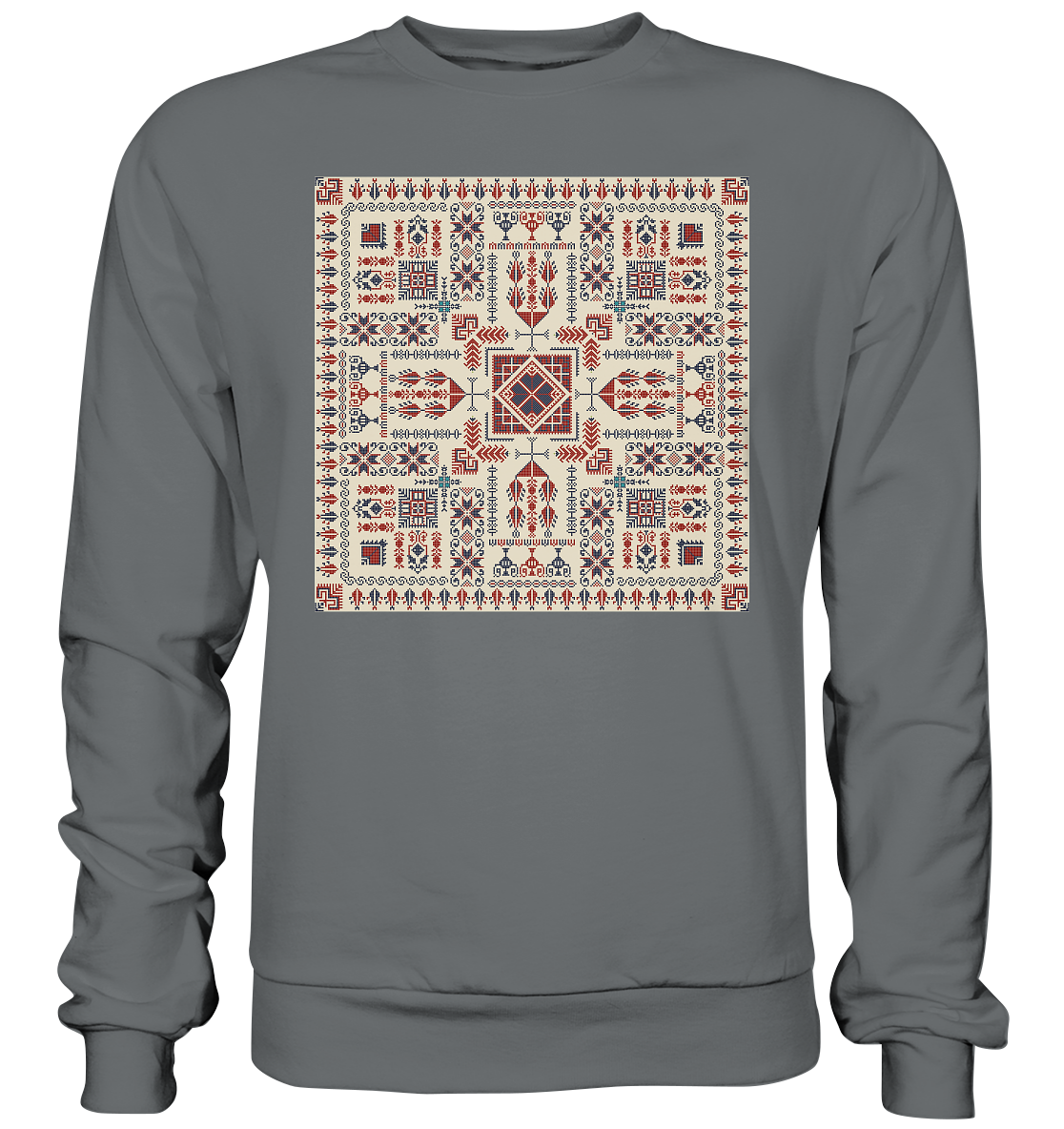 Red and Blue Pattern - Basic Sweatshirt