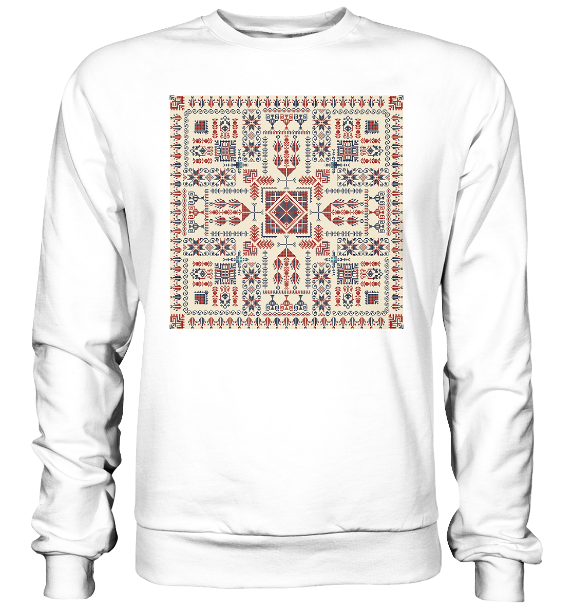 Red and Blue Pattern - Basic Sweatshirt