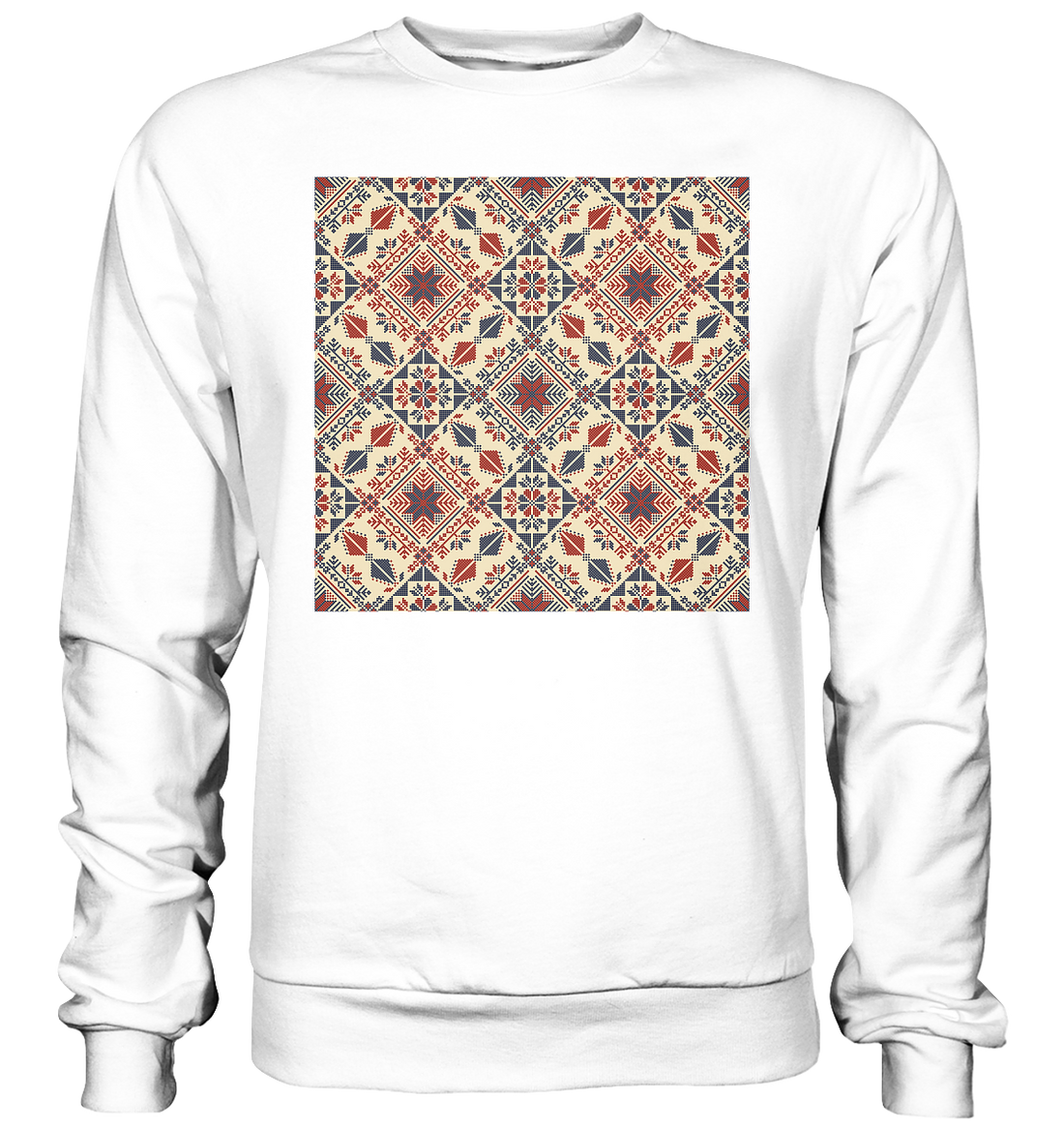 Red and Blue Circle Pattern - Basic Sweatshirt