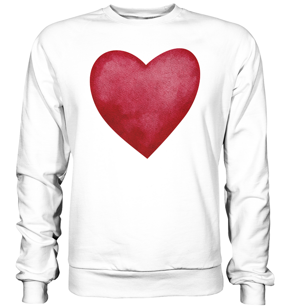 Watercolor red heart - Basic Sweatshirt