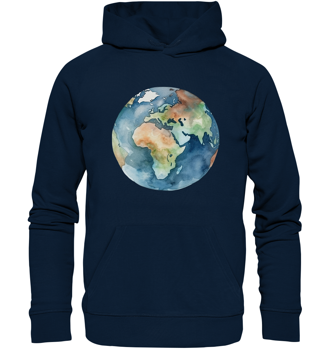 Watercolor Earth - Organic Hoodie