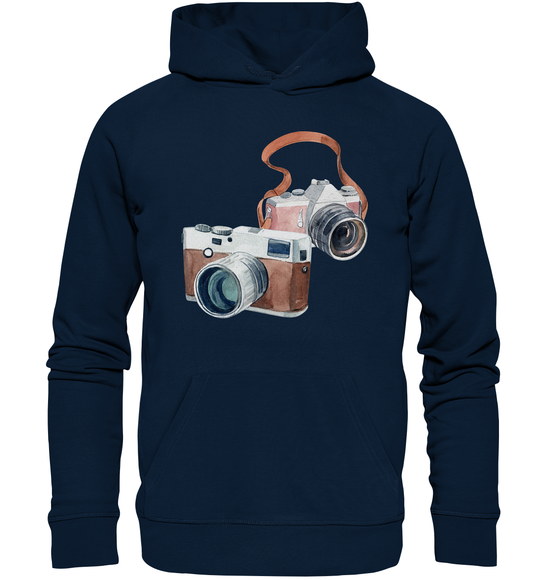 Watercolor Camera - Organic Hoodie