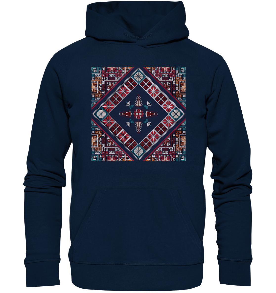Blue Pattern - Organic Hoodie