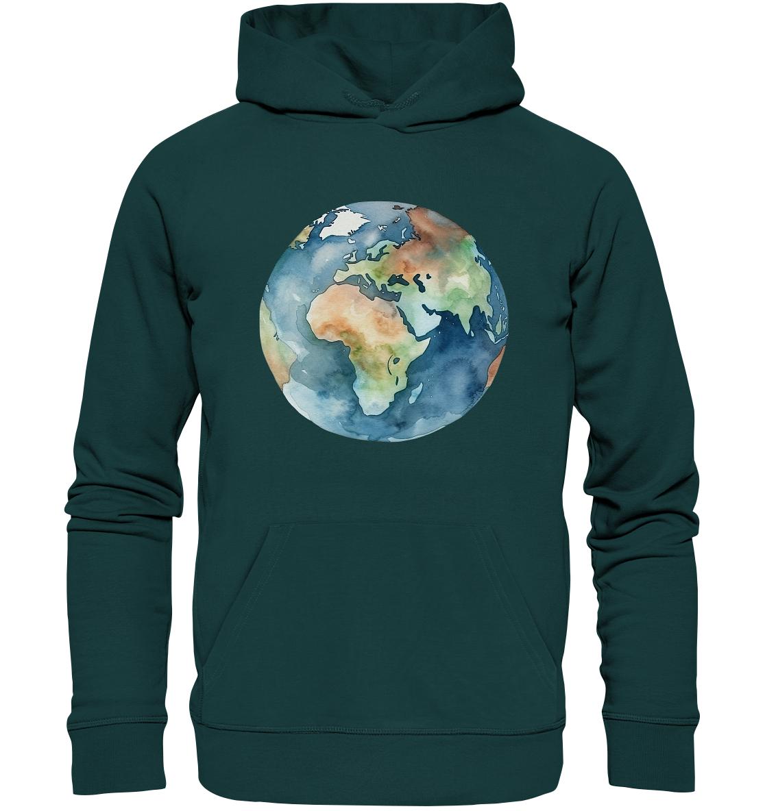 Watercolor Earth - Organic Hoodie