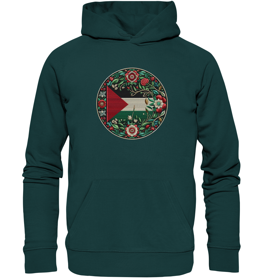 Palestine Floral Flag - Organic Hoodie