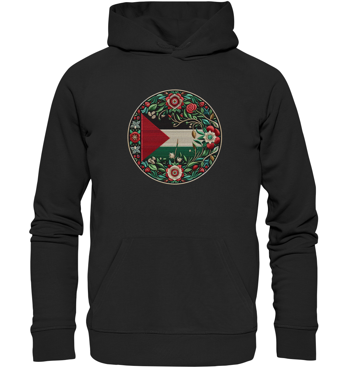 Palestine Floral Flag - Organic Hoodie