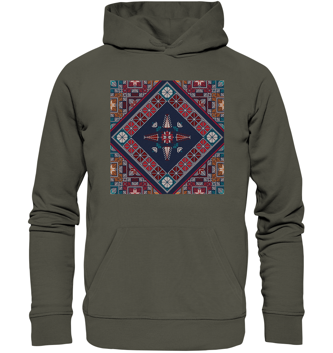 Blue Pattern - Organic Hoodie
