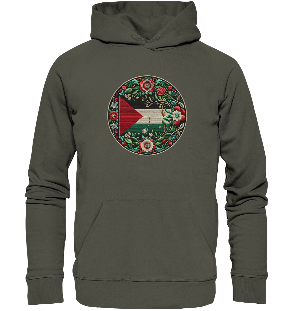 Palestine Floral Flag - Organic Hoodie