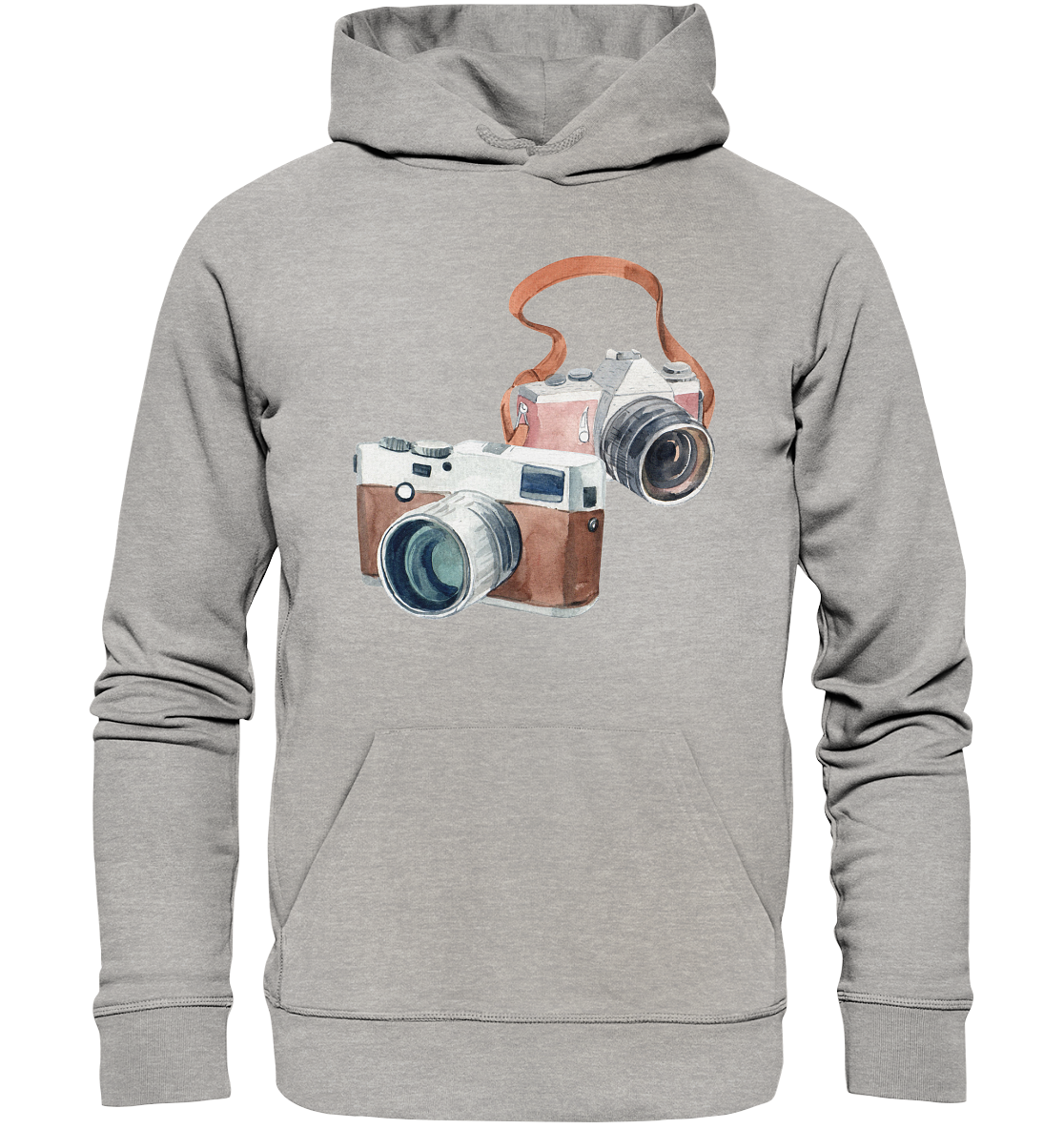 Watercolor Camera - Organic Hoodie