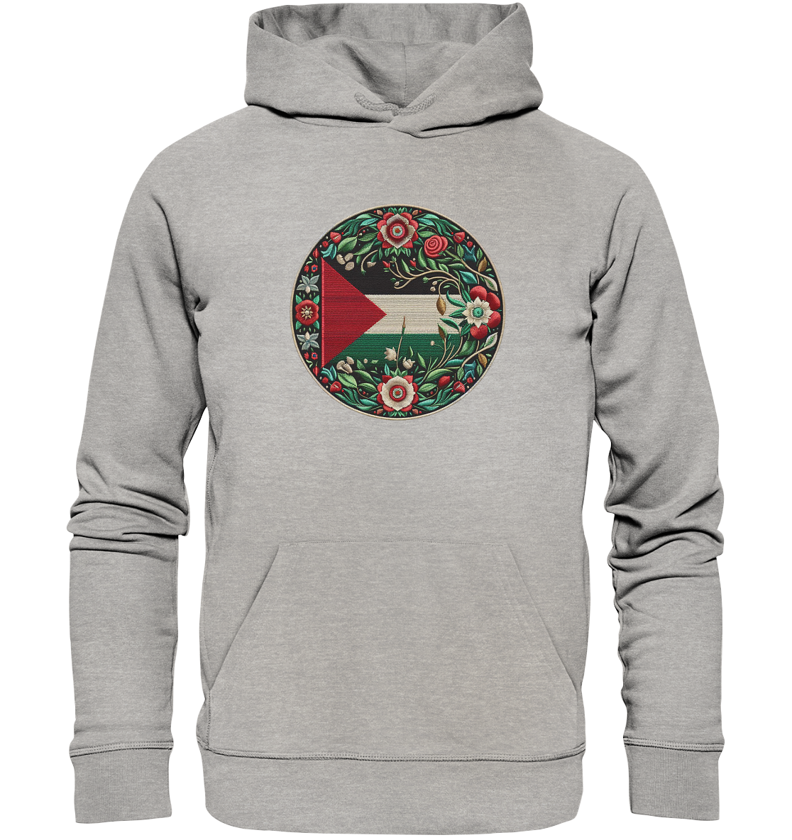Palestine Floral Flag - Organic Hoodie