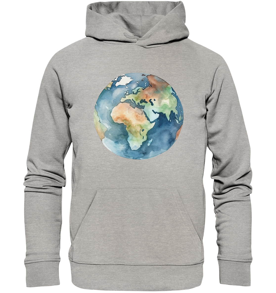 Watercolor Earth - Organic Hoodie