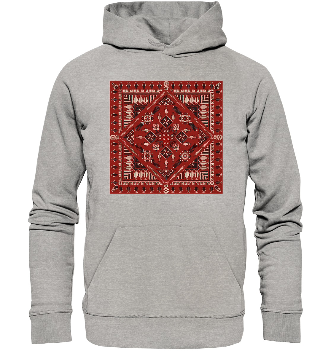 Red Pattern - Organic Hoodie