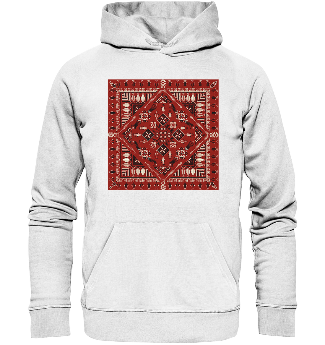 Red Pattern - Organic Hoodie