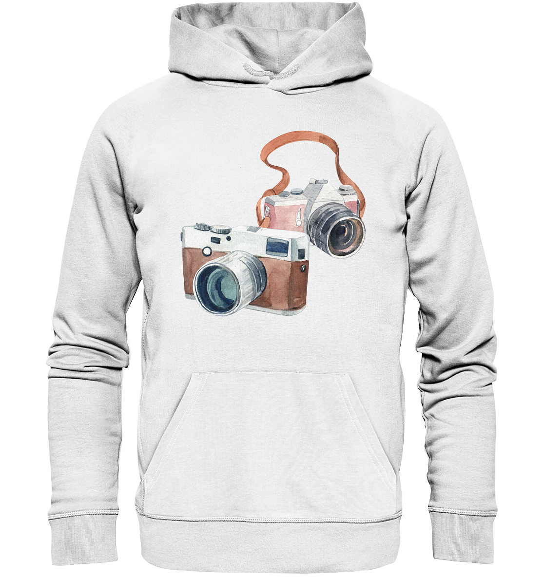 Watercolor Camera - Organic Hoodie