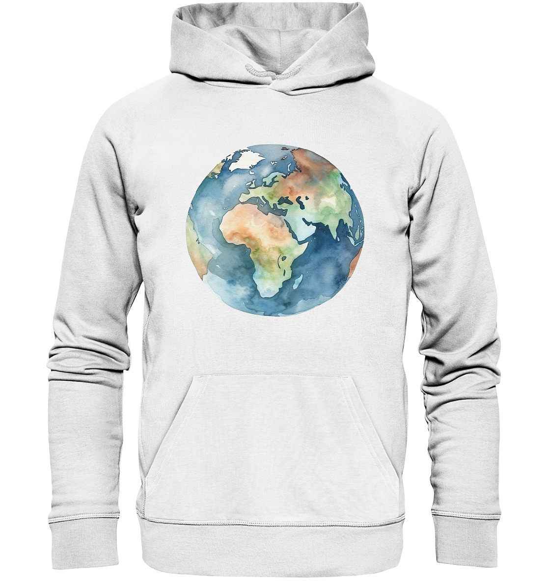 Watercolor Earth - Organic Hoodie