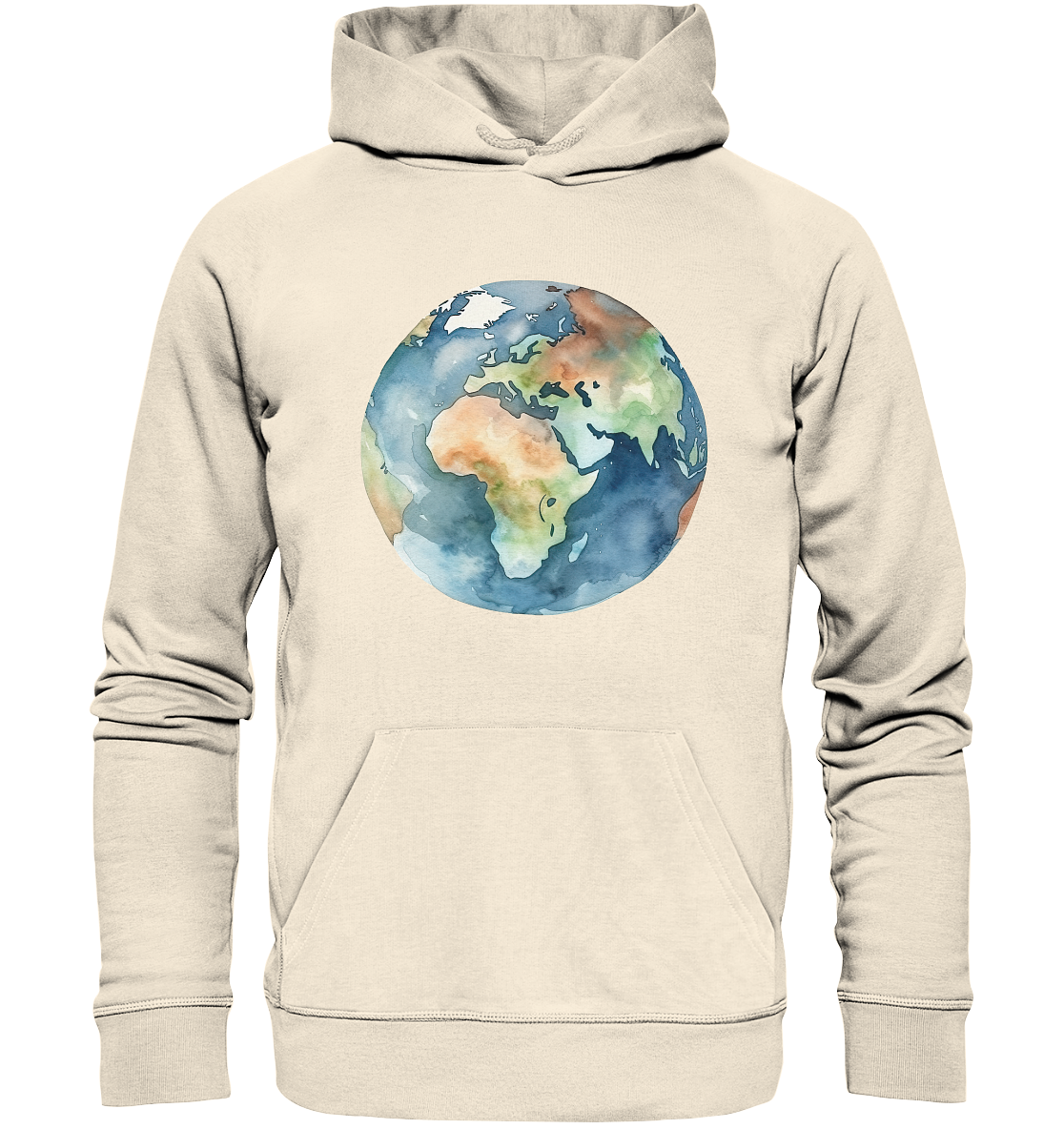 Watercolor Earth - Organic Hoodie