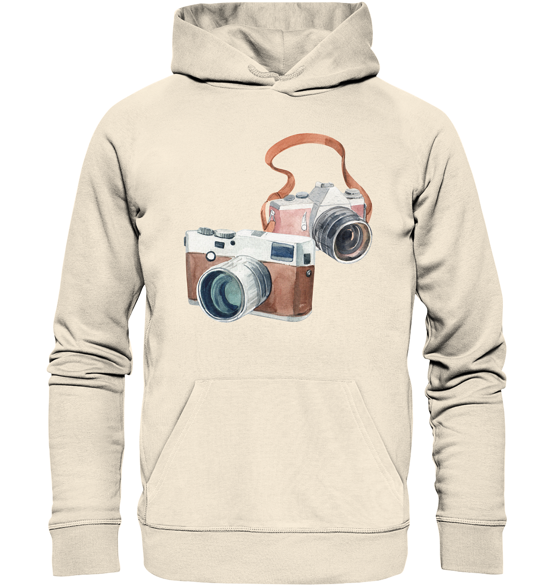 Watercolor Camera - Organic Hoodie