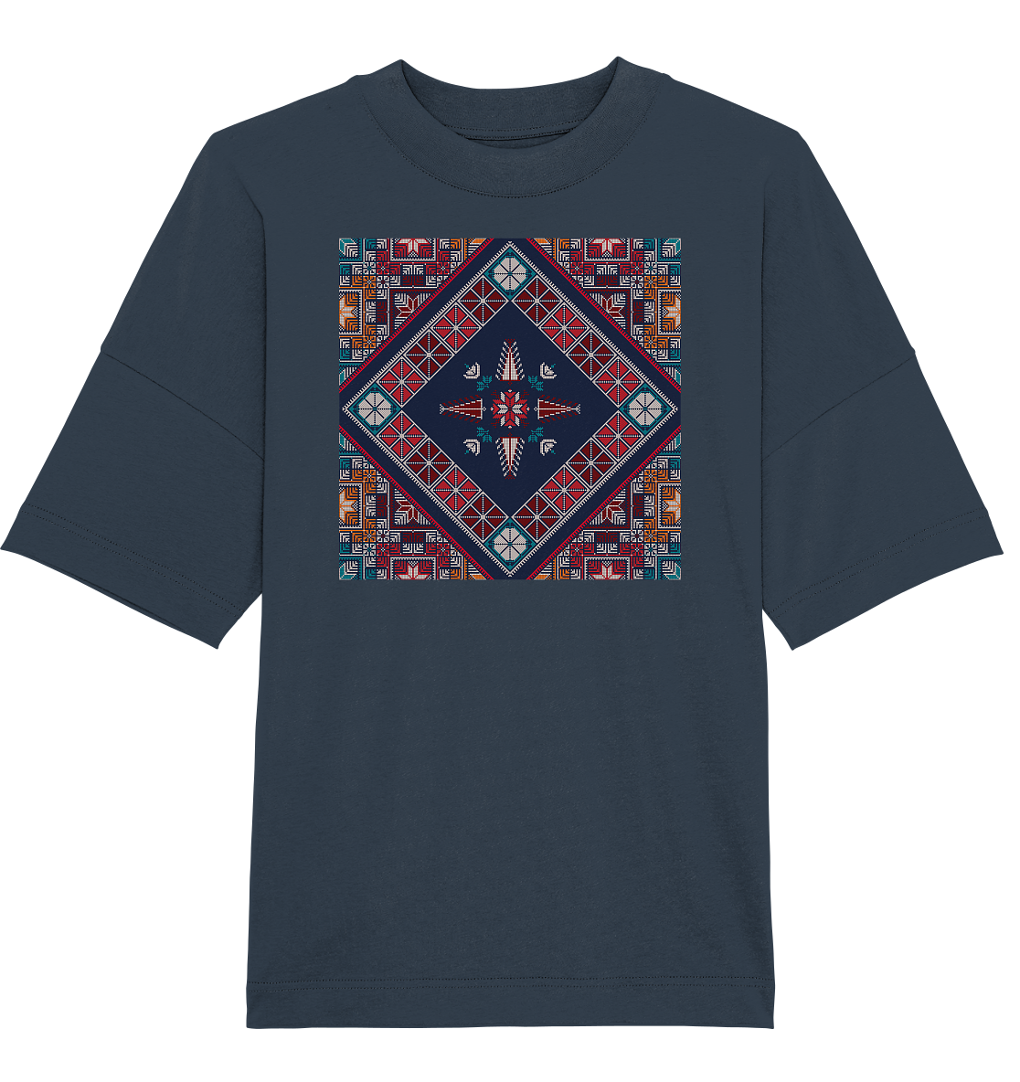 Blue Pattern - Oversized Unisex T-Shirt