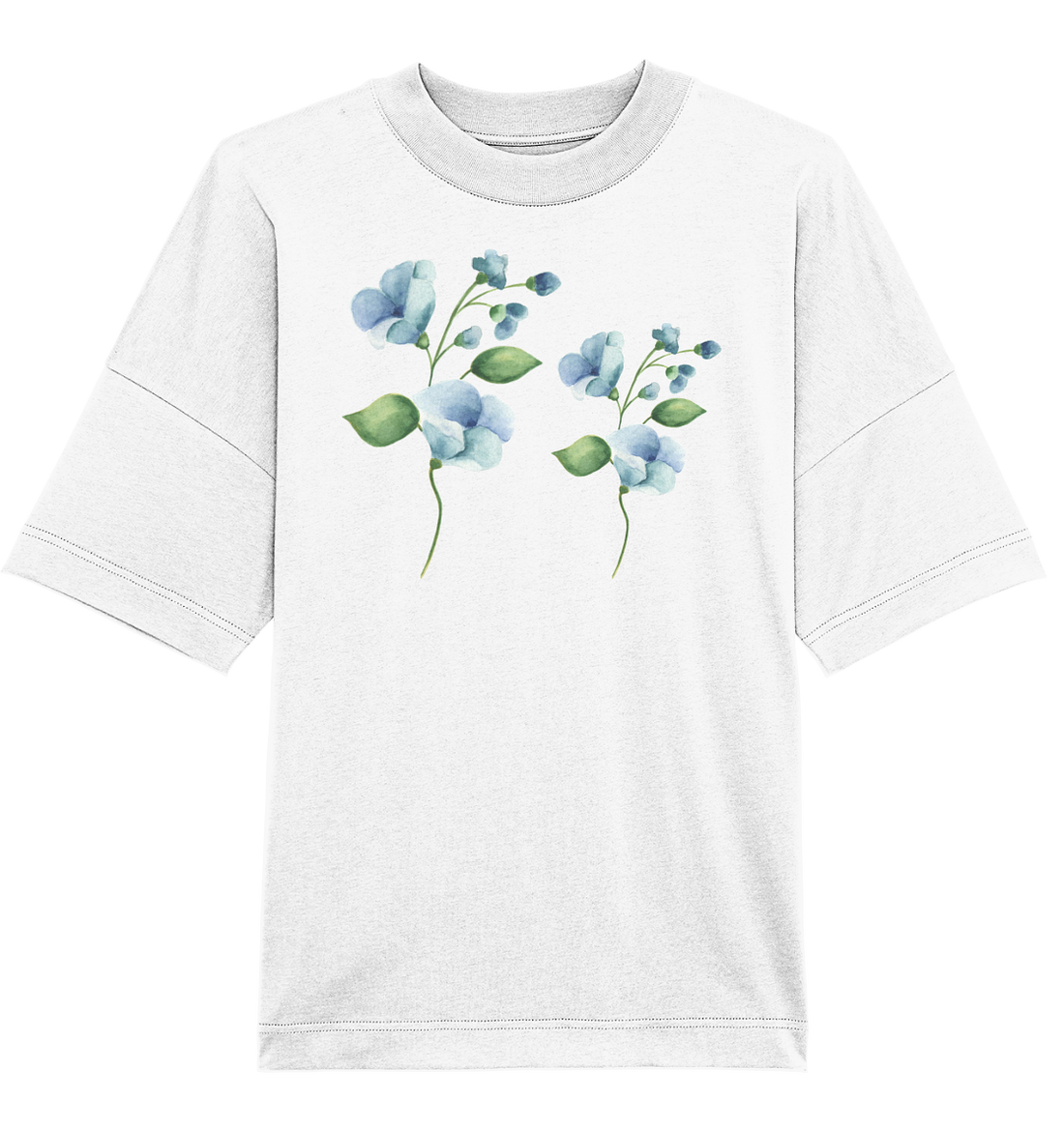 Blue Flowers - Oversized Unisex T-Shirt