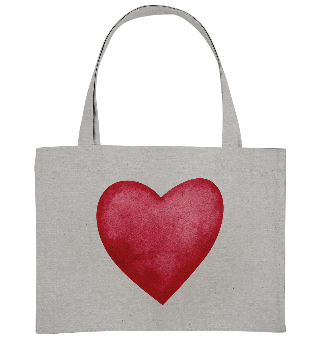 Watercolor red heart - Organic Shopping-Bag