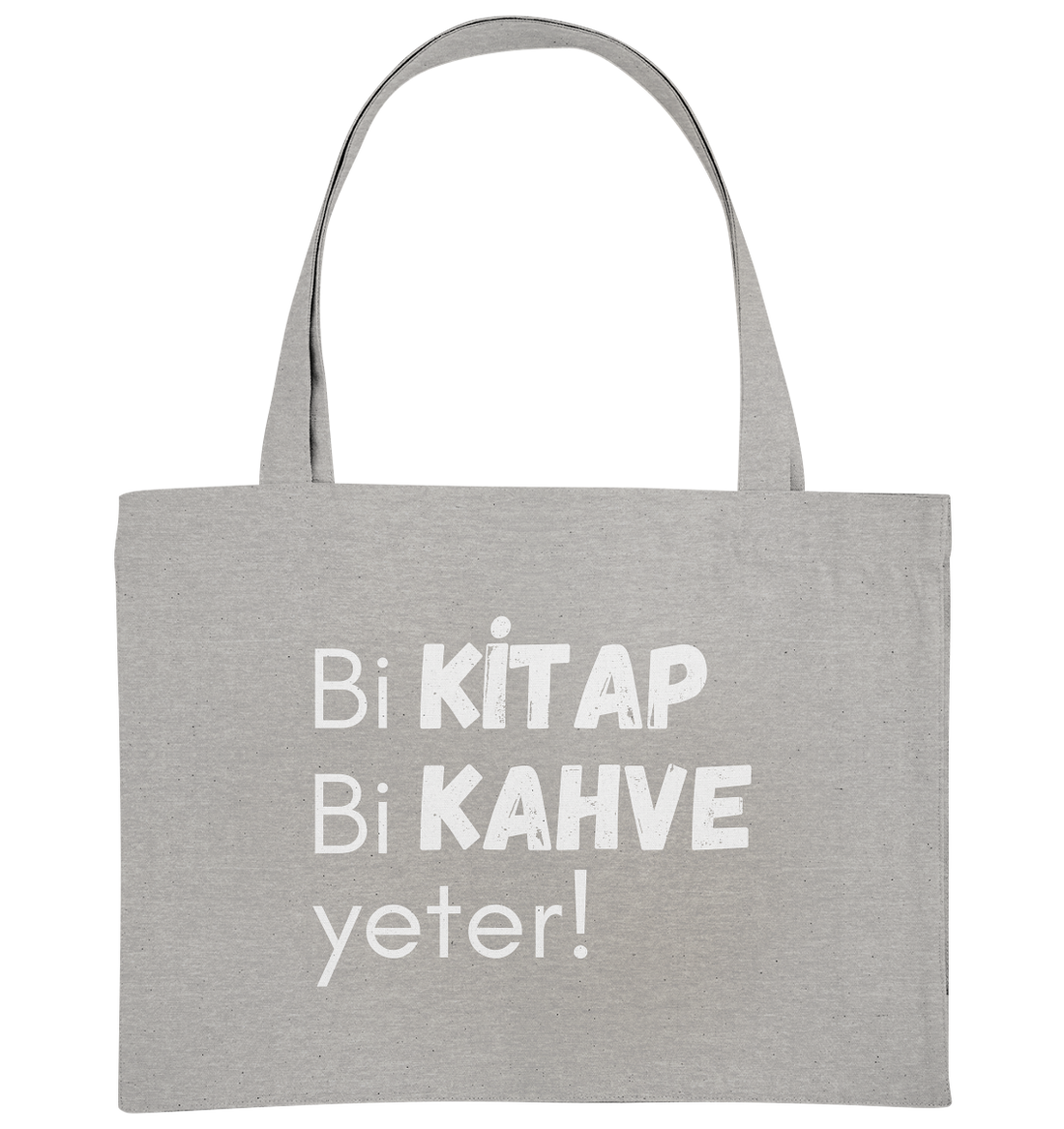 Bi Kitap Bi Kahve yeter! - Organic Shopping-Bag