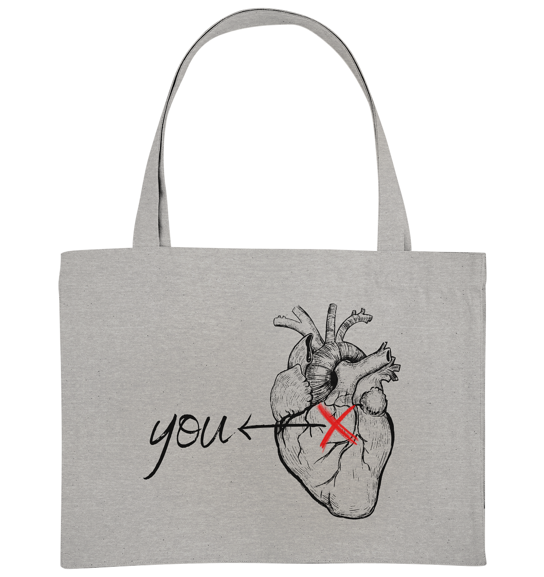 You - Heart - Organic Shopping-Bag