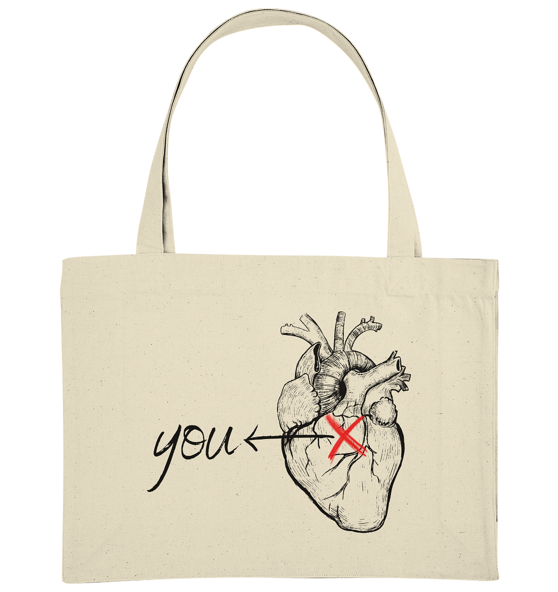 You - Heart - Organic Shopping-Bag