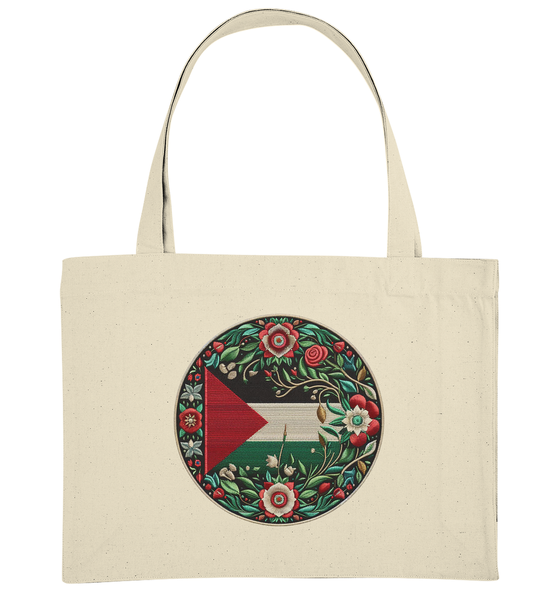 Palestine Floral Flag - Organic Shopping-Bag