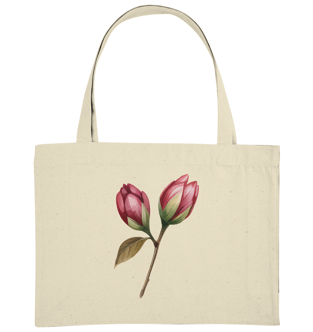Blume Knospe Bordeaux - Organic Shopping-Bag