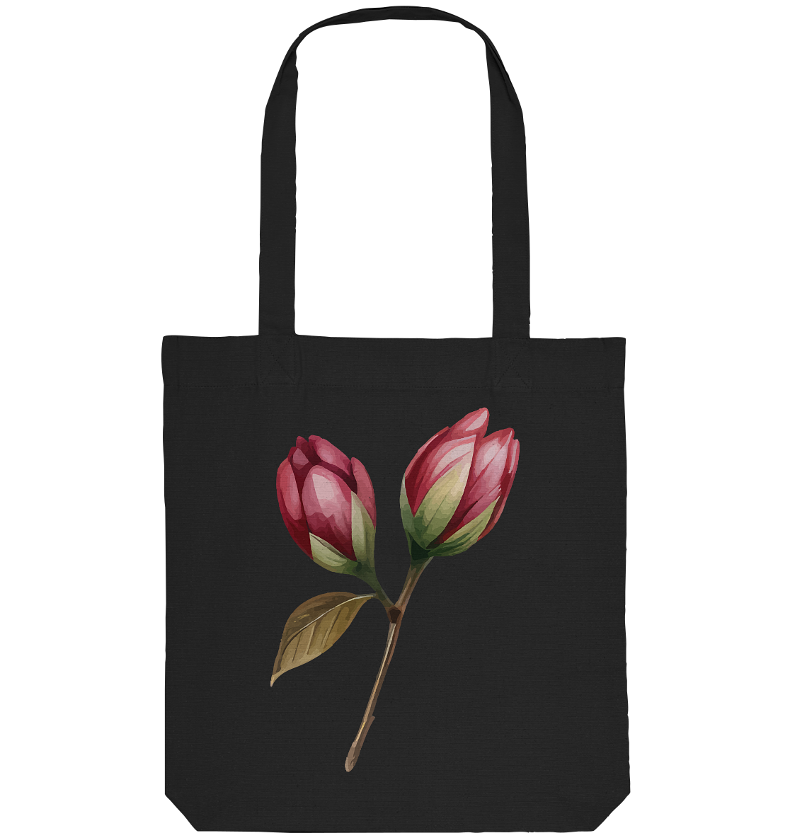 Blume Knospe Bordeaux - Organic Tote-Bag