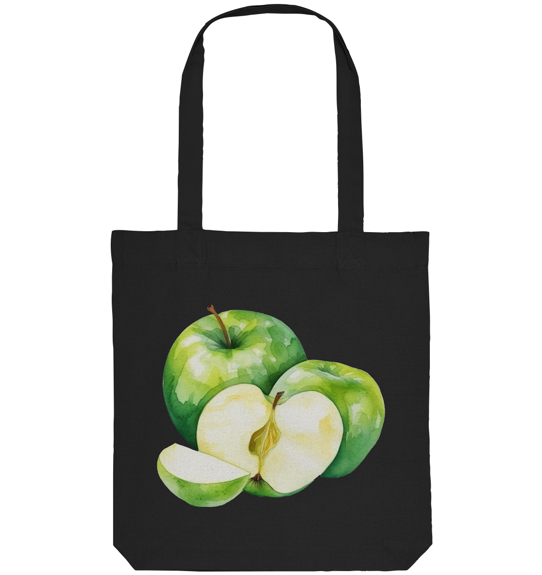 Green Apple Watercolor - Organic Tote-Bag