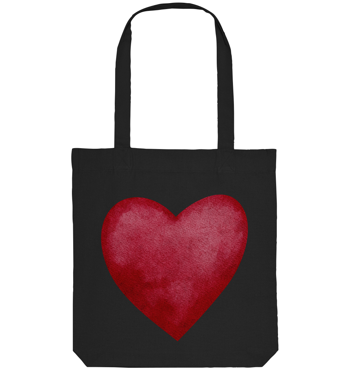 Watercolor red heart - Organic Tote-Bag