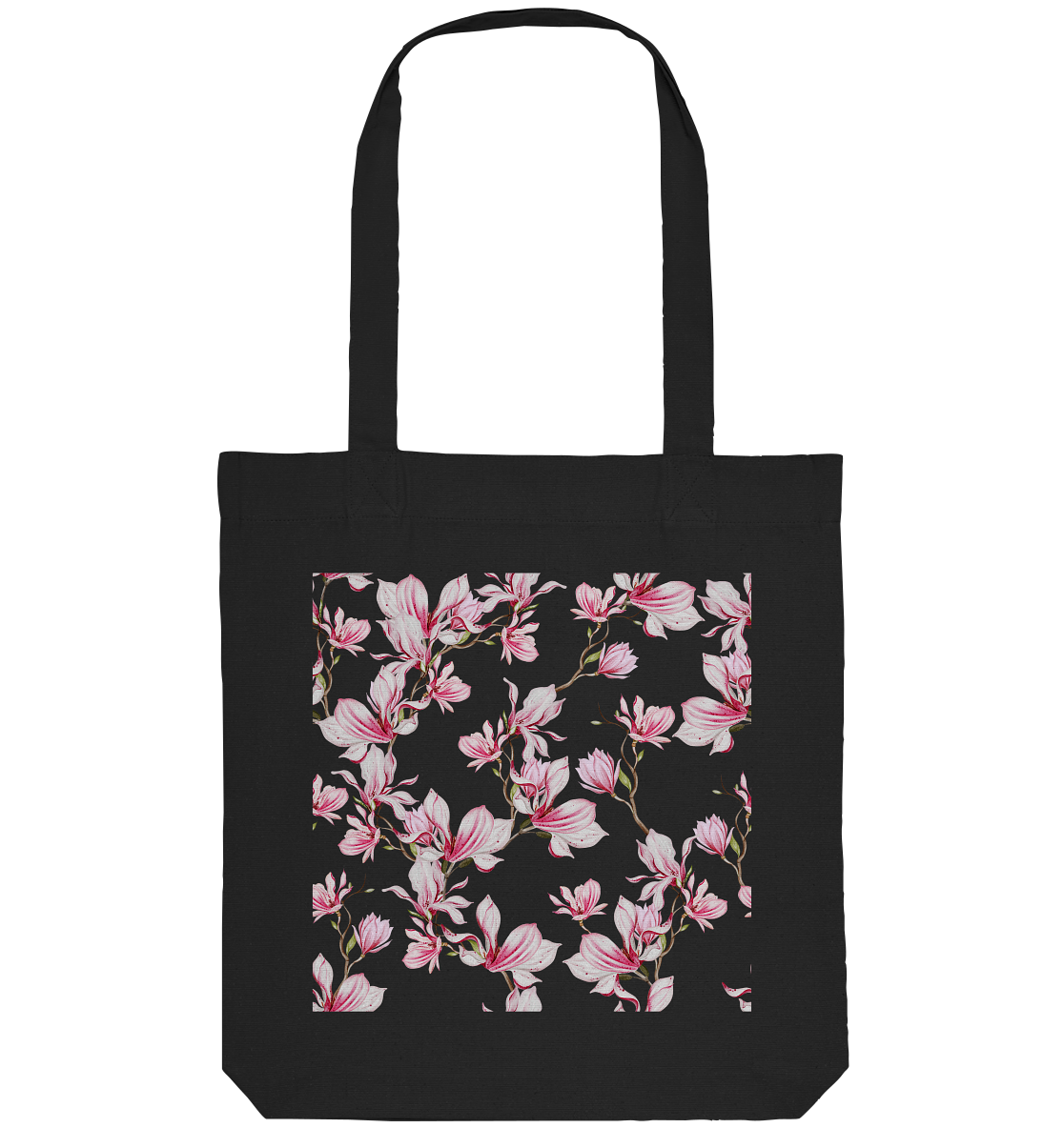 Blumenmuster Rosa - Organic Tote-Bag