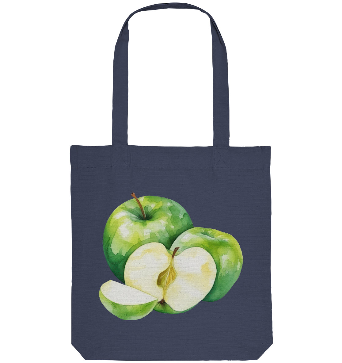Green Apple Watercolor - Organic Tote-Bag