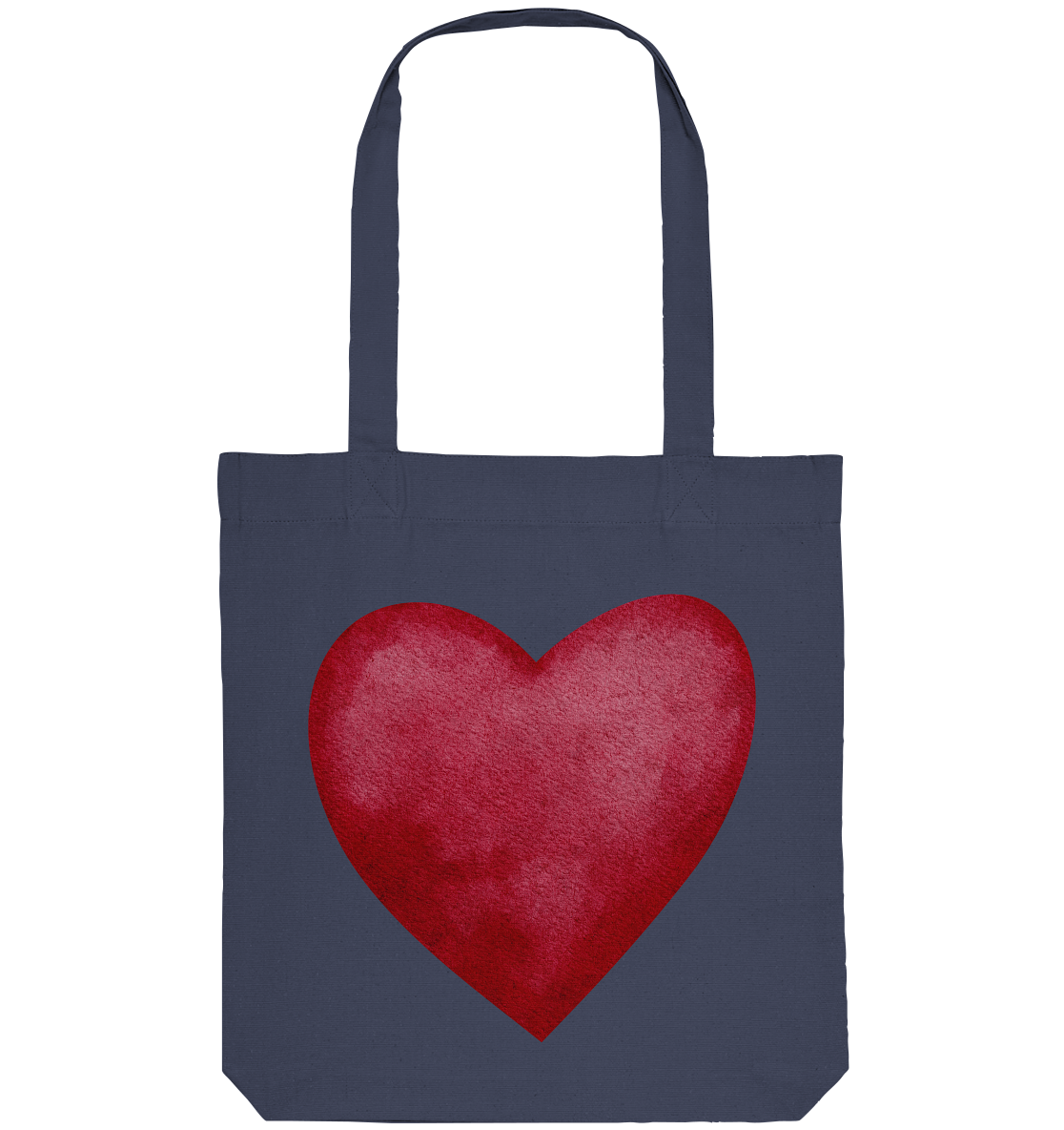 Watercolor red heart - Organic Tote-Bag