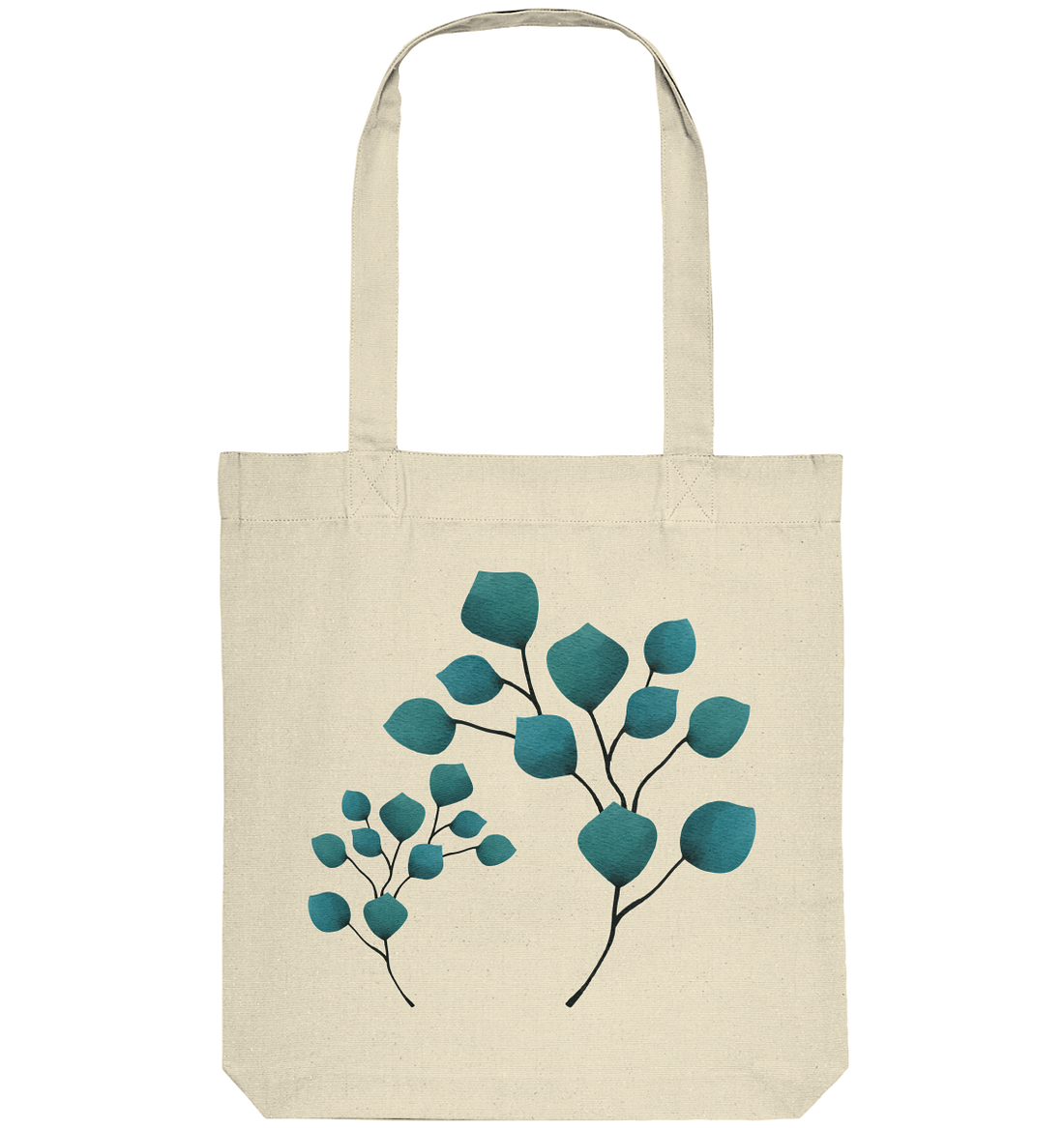 Petrol Flowers - Organic Tote-Bag