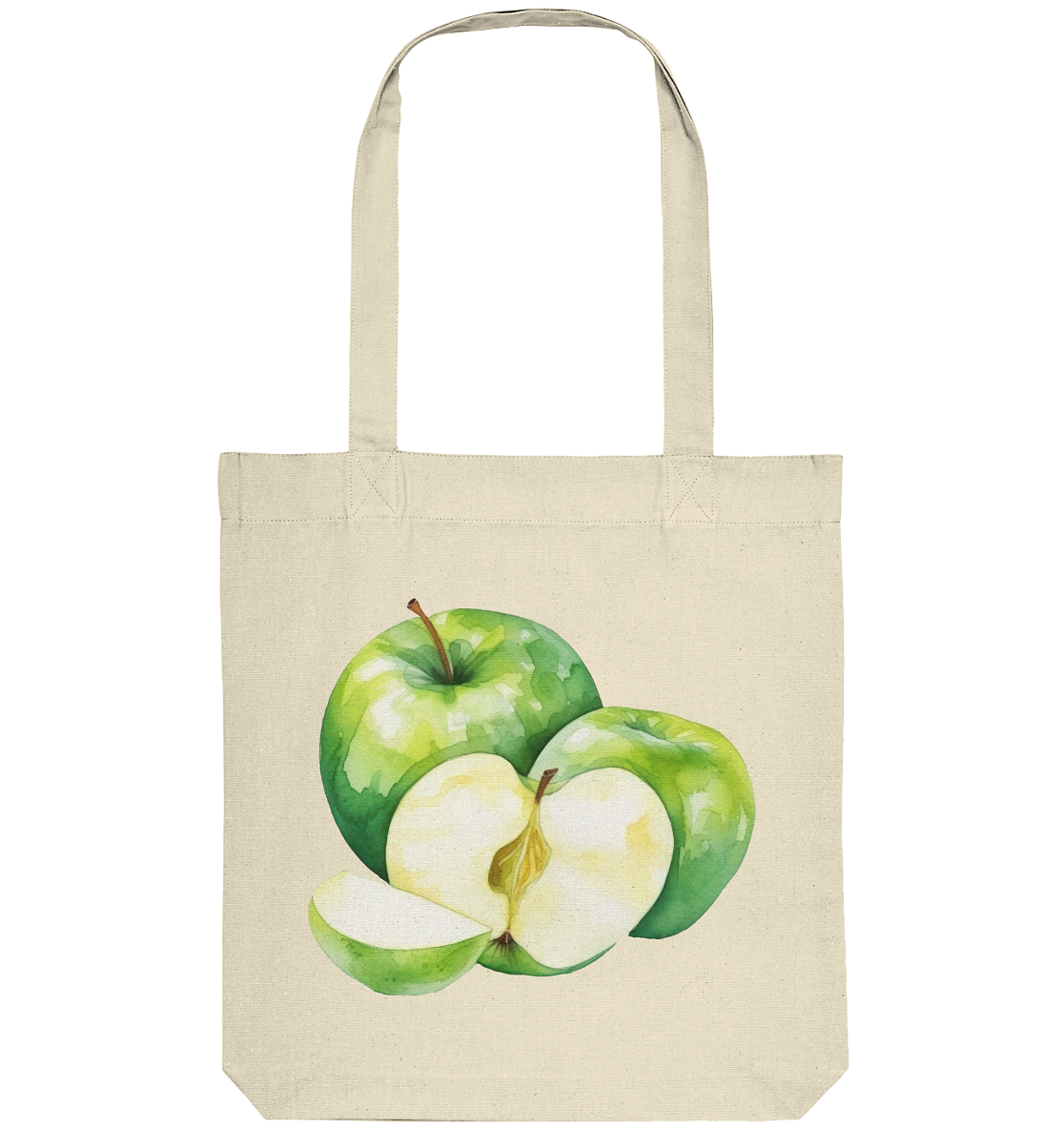 Green Apple Watercolor - Organic Tote-Bag