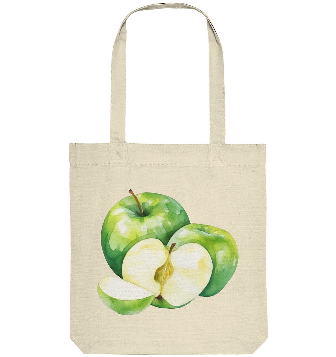 Green Apple Watercolor - Organic Tote-Bag