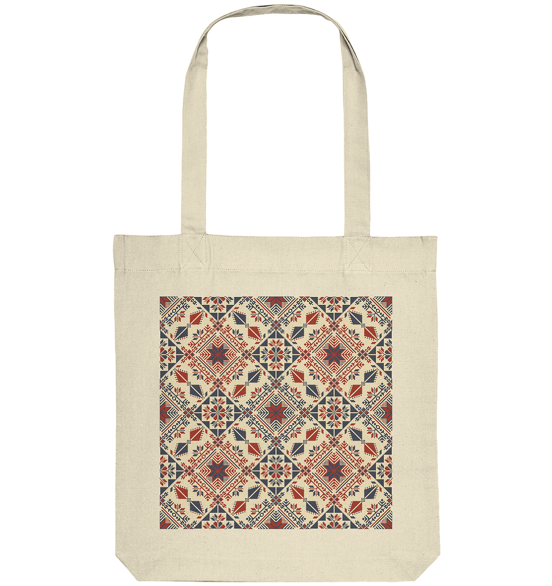 Red and Blue Circle Pattern - Organic Tote-Bag