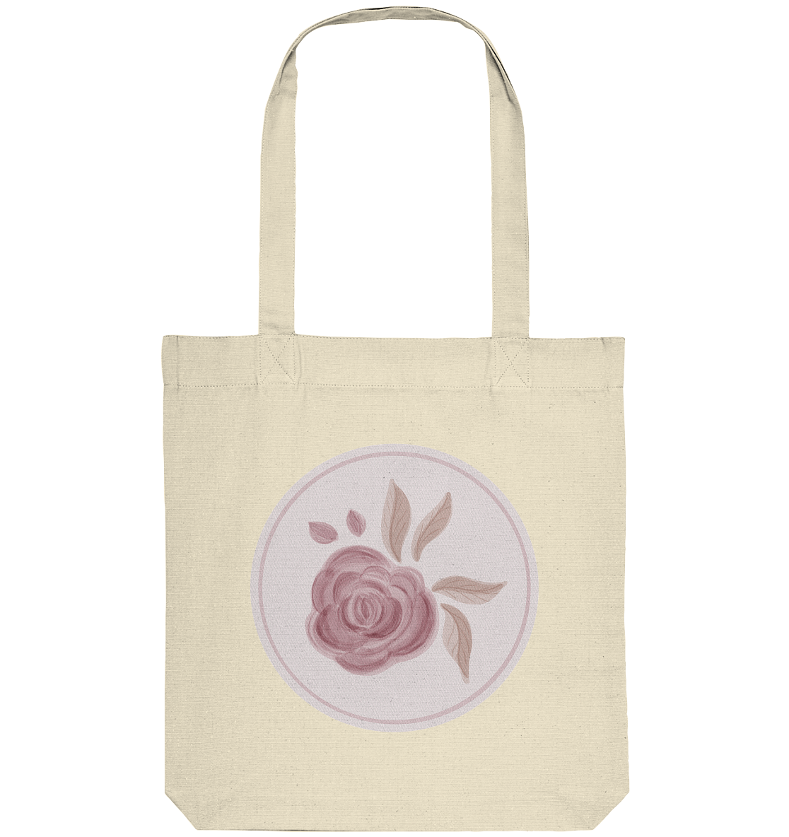 Blume Rund Rose - Organic Tote-Bag