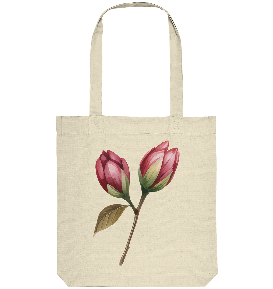 Blume Knospe Bordeaux - Organic Tote-Bag