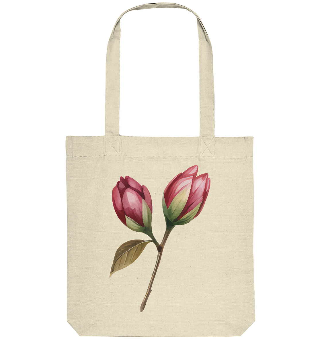 Blume Knospe Bordeaux - Organic Tote-Bag