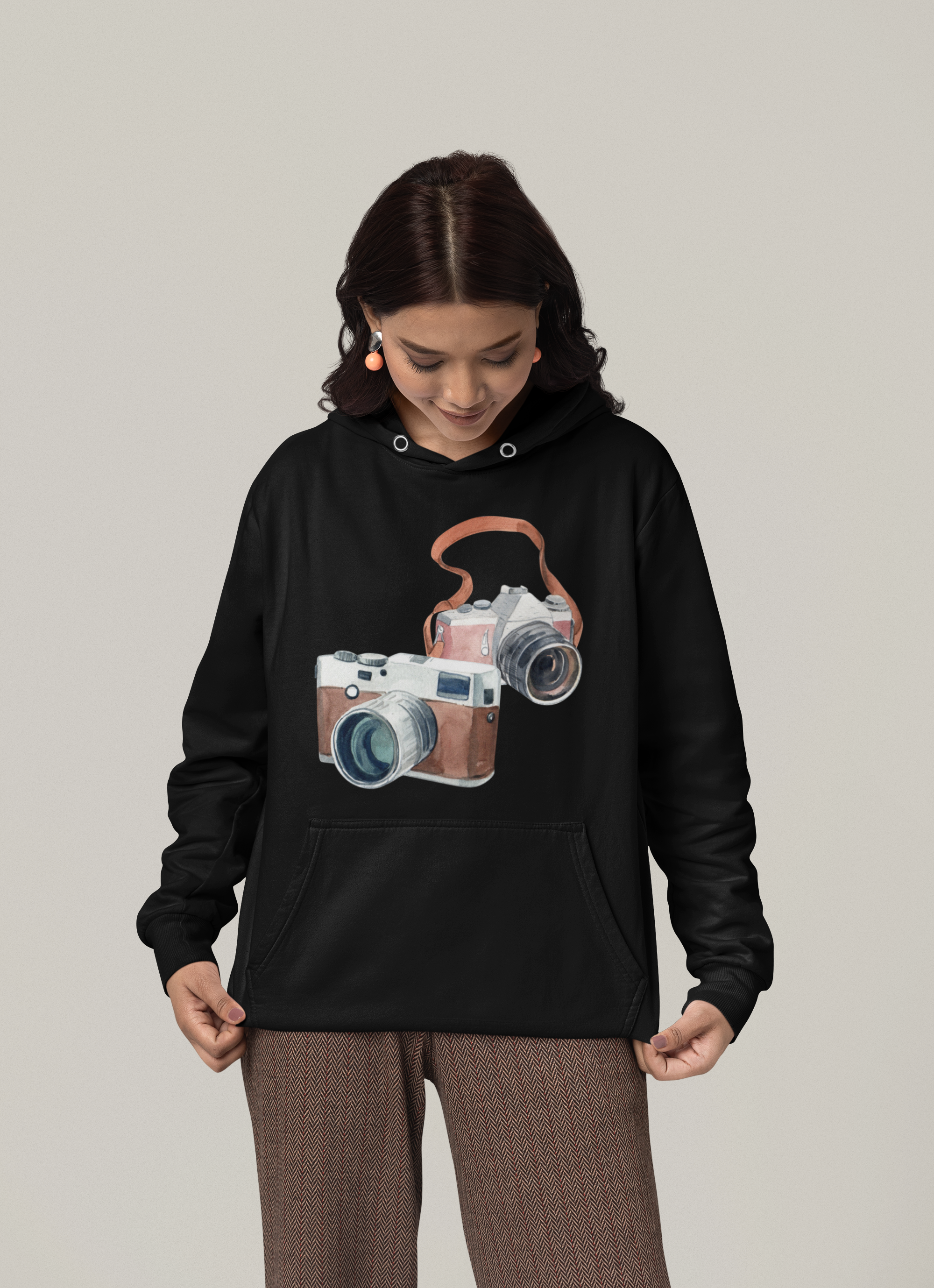 Watercolor Camera - Organic Hoodie